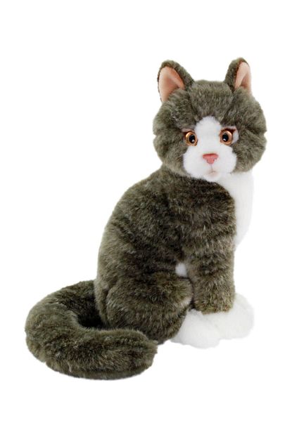 the world 22 cm oturan gri kedi 20888