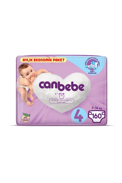 canbebe bebek bezi 4 beden maxi aylik ekonomik paket 160 adet fiyati yorumlari trendyol