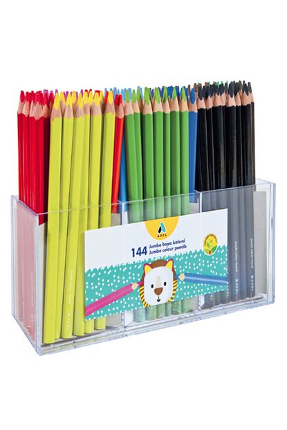 adel jumbo ucgen boya kalemi 12 renk