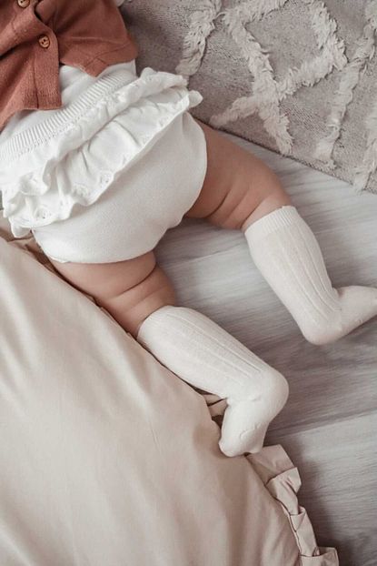 baboo diz alti corap organk pamuk krem fiyati yorumlari trendyol