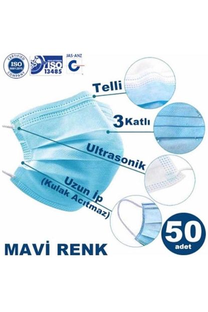 medikal maske med maske 3 katli ultrasonic cerrahi maske telli lastikli fiyati yorumlari trendyol