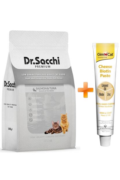 dr sacchi premium dusuk tahilli kisir kedi mamasi 1 5 kg gimcat kedi macunu cheese biotin 50gr fiyati yorumlari trendyol