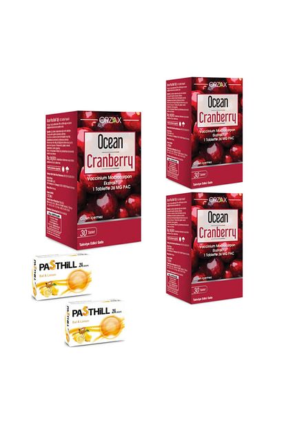 orzax ocean cranberry 30 tablet x3 adet