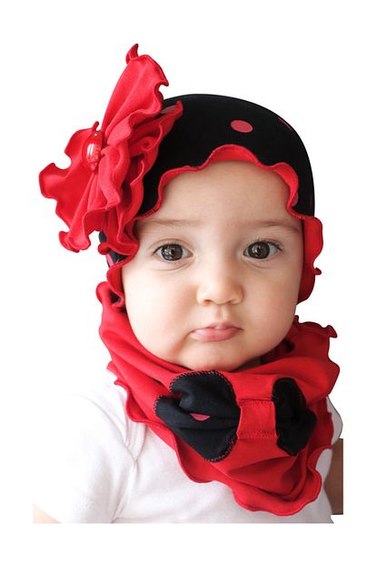 Babygiz Kiz Cocuk Kirmizi Siyah Bere Boyunluk Trendyol
