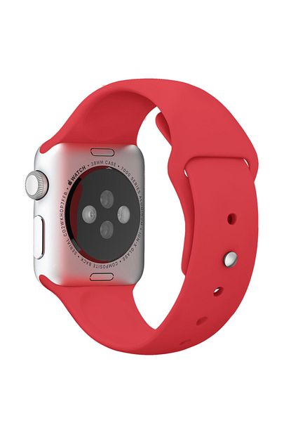 Kyver Apple Watch Kordon 1 2 3 4 5 Seri 42 Mm 44 Mm Silikon Kirmizi Akilli Saat Kordon Trendyol