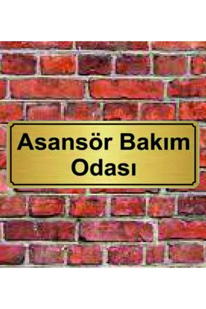 Hediyelikevi Altin Renk 10x20 Cm Asansor Bakim Odasi Yazili Metal Yonlendirme Levhasi Trendyol