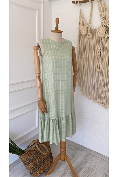 Ayriss Kadin Mint Yesili Butikhatice Salas Flos Elbise Trendyol
