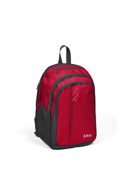 Ibag Kirmizi Gri Sirt Cantasi Cocuk Lise Okul Cantasi Trendyol
