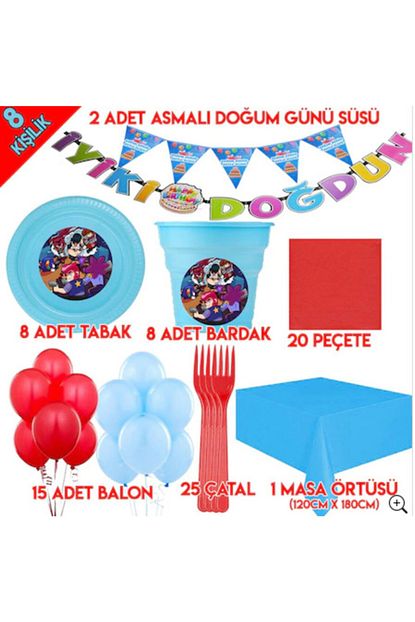Kozmoparti 8 Kisilik Brawl Star Dogum Gunu Konsepti Parti Malzemeleri Paketi Trendyol