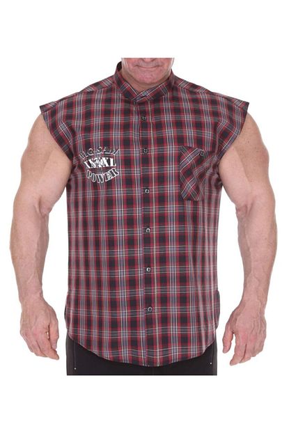 Big Sam Erkek Bordo Oldschool Bodybuilding Kolsuz Gomlek 5042 Trendyol