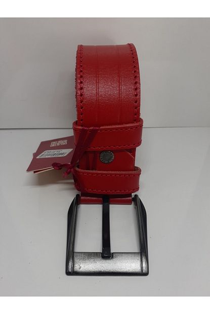 Ysk Unisex Kirmizi Hakiki Deri Kemer Trendyol