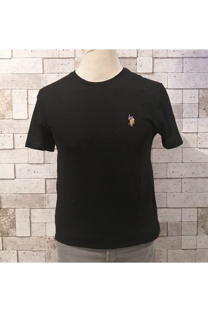 U S Polo Assn Erkek Siyah Bisiklet Yaka Tshirt Trendyol