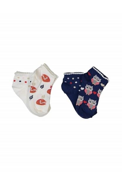 Defne Baby Kiz Bebek Baykuslu Tilkili 4 Lu Corap Trendyol