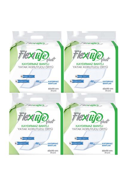 Flexi Life Plus Kaydirmaz Bantli Hasta Yatak Koruyucu Ortu 60x90 Cm 30 Lu 4 Paket 120 Kullanim Trendyol
