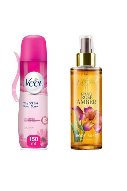 Veet Tuy Dokucu Sprey Krem Sprey 150 Ml Desert Rose Amber Body Mist 200 Ml Trendyol