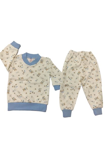 Acarkids Ayicikli Erkek Cocuk Pijama Takimi Mavi 2 Yas Trendyol