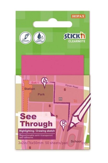 Hopax Stickn 76x51mm Yari Saydam Yapiskanli Not Kagidi Neon Pembe 50 Yaprak 6 Paket 21707 Trendyol