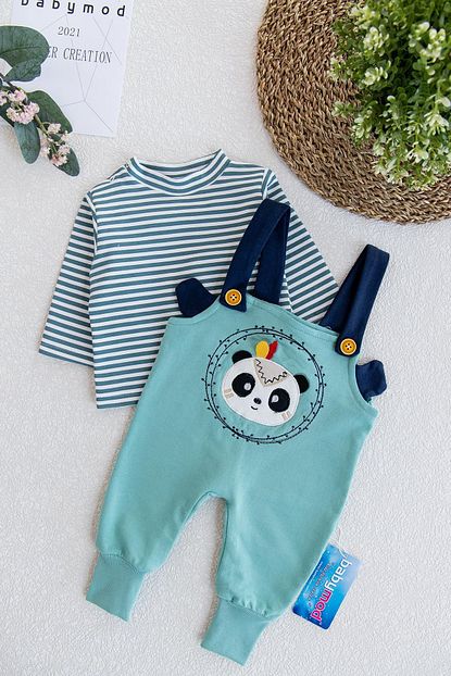 Babymod Erkek Bebek Panda Figurlu Tulum Salopet Trendyol