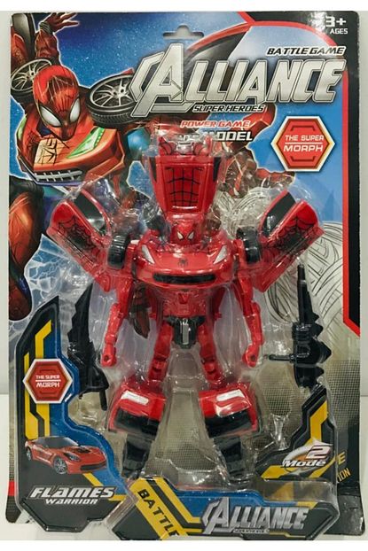 misalanka robot spiderman hem araba