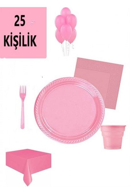 Cemrek Sus Parti Pembe Tabak Bardak Dogum Gunu Seti 25 Li Trendyol