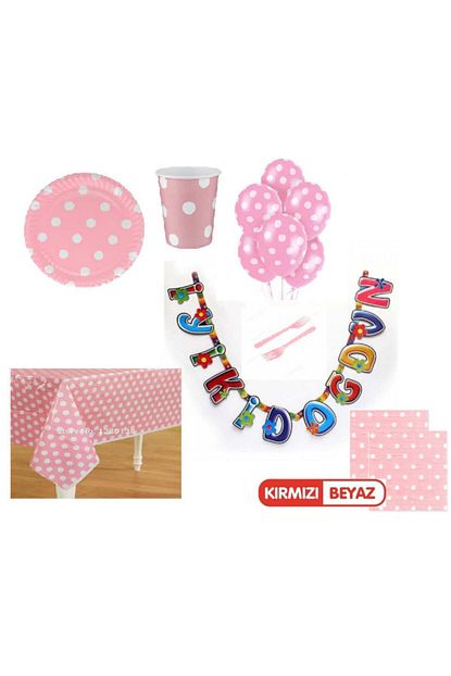 Mien Pembe Puantiyeli Dogum Gunu Parti Susleri Dogum Gunu Susu Trendyol