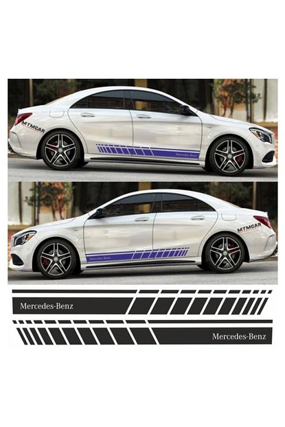 Hellove Mercedes Benz Yan Serit Oto Sticker Trendyol