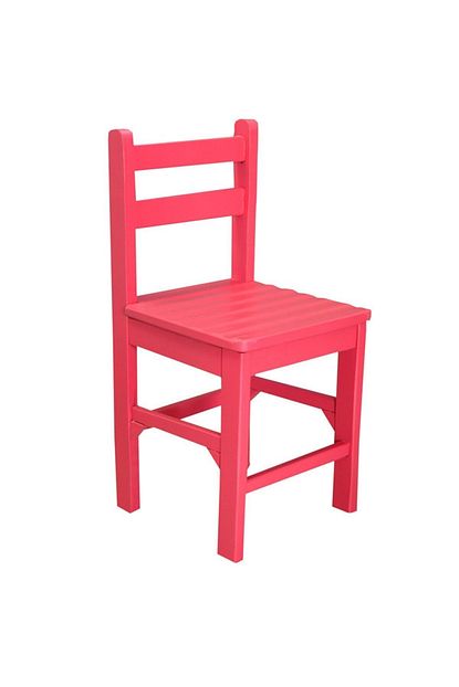 Tubix Renkli Ahsap Cocuk Sandalyesi Pembe Trendyol