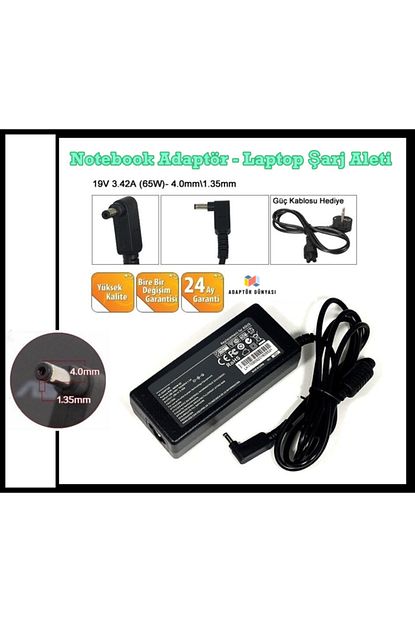 Cesitli Asus 19v 3 42a 4 0 1 35mm Notebook Adaptor Laptop Sarj Aleti 4 0mm X 1 35mm Trendyol
