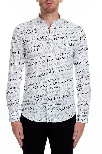 Armani Exchange Slim Fit Gomlek Erkek Beyaz Gomlek S 6gzc25 Zneaz 6125 Trendyol