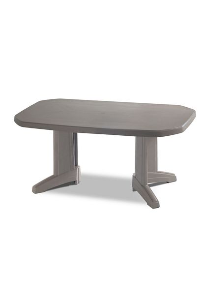 Papatya Laguna Masa Plastik Bahce Masasi Kullu Kahve 100 Cm X 165 Cm Trendyol