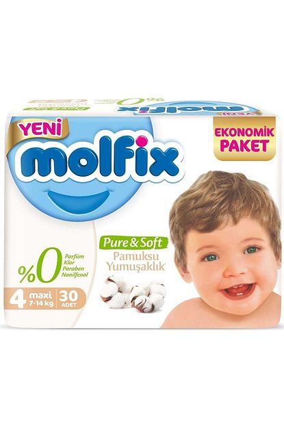 Molfix Pure Soft 4 Beden Maxi 30 Adet Trendyol