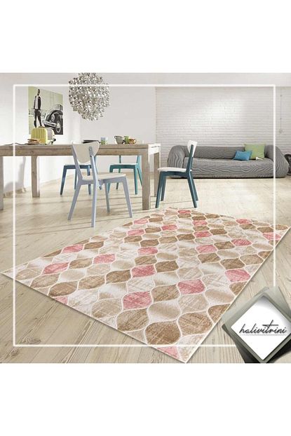 Crea Hali Crea Yolluk Hali 100x200 Conforium 1428 Pembe Vizon Trendyol