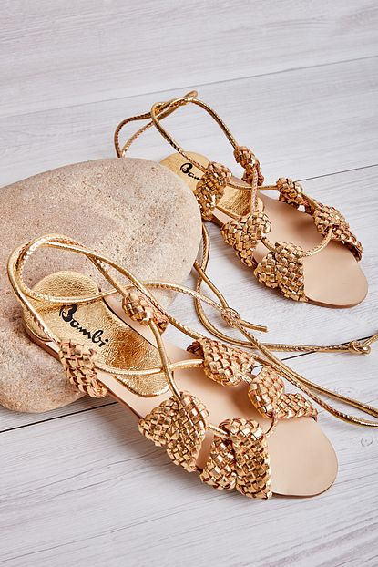 Bambi Altin Kadin Sandalet L06670010 Trendyol