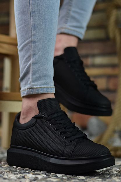 Riccon 3d Baskili Siyah Siyah Erkek Sneaker Trendyol