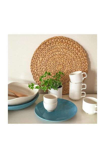 By Kitchen 6 Adet Amerikan Hasir Servis Supla Orme Bambu Trendyol