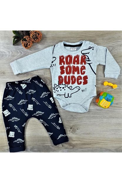 Comix Baby Dinazor Baskili 2 Li Bebek Takim 471 Trendyol