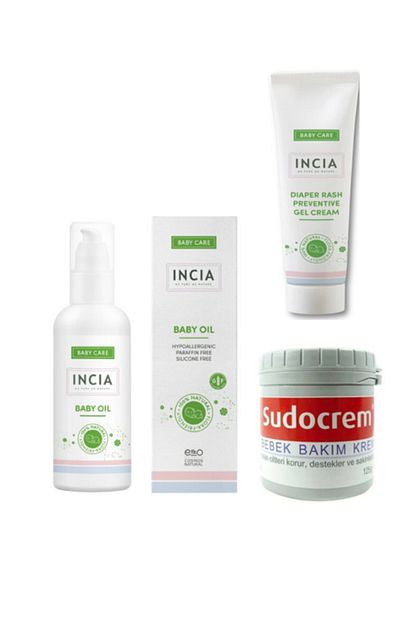 Sudocrem Bebek Bakim Seti 125 Gr Incia Bebek Yagi 110 Ml Incia Jel Pisik Kremi 60 Ml Trendyol