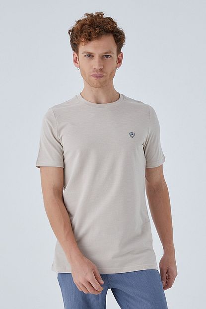Paulmark Erkek Gri Logo Detayli T Shirt Trendyol