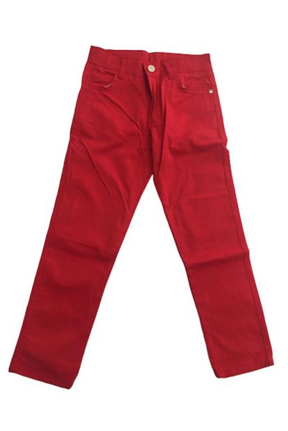 Calvino Cocuk Ince Kirmizi Yumusak Kot Pantolon Trendyol