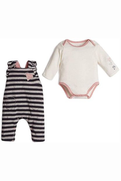 Guess Kiz Bebek Renkli Bebek Body Zibin S94g21k83s0 Trendyol