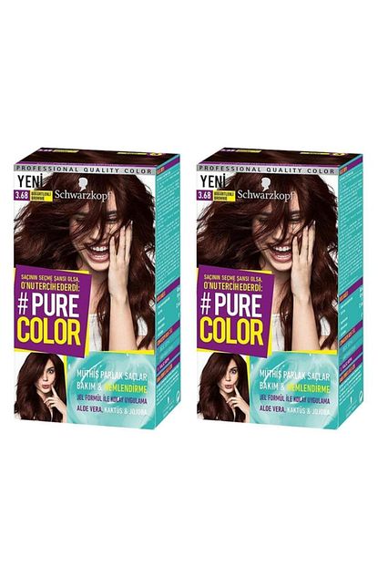 schwarzkopf pure color 3 68 bogurtlenli brownie x2 fiyati yorumlari trendyol