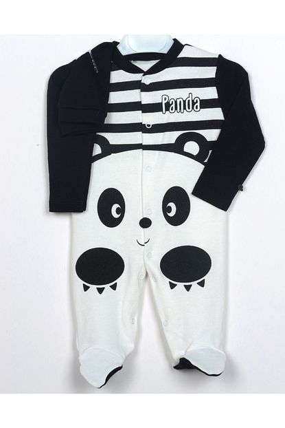 Bebe Turk Erkek Bebek Siyah Panda Tulum Trendyol
