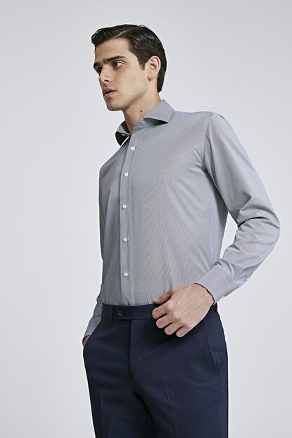 D S Damat Yesil Renk Slim Fit Erkek Gomlek Trendyol