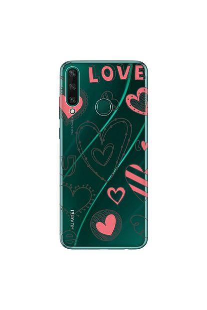 resimli silikon pink love telefon kapak