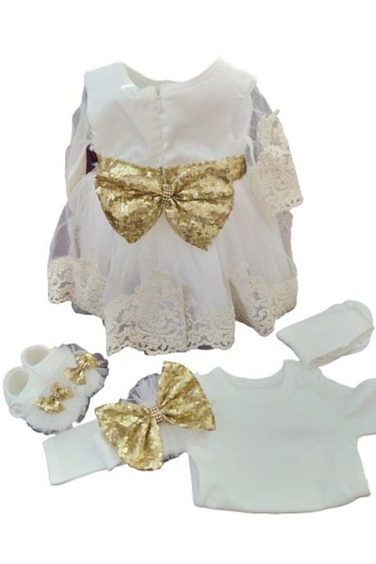 Eda Baby Kiz Bebek Beyaz Dantelli Mevlut Takimi Trendyol
