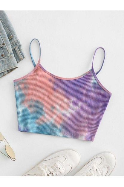 La Sarta Ip Askili Renkli Crop Top Trendyol