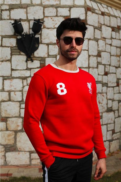 Offside Clothes Erkek Kirmizi Liverpool Ynwa Retro Sweatshirt Trendyol