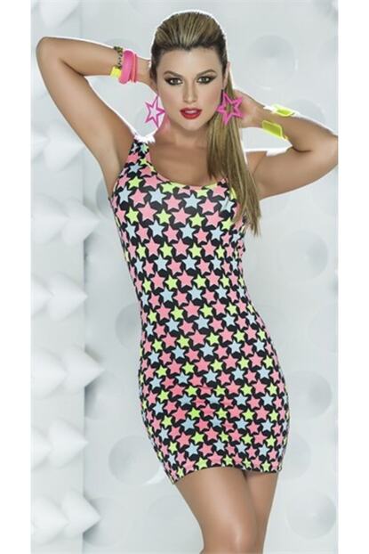 Tknfashion Kadin Siyah Dalgic Kumas Dijital Baski Mini Elbise Trendyol