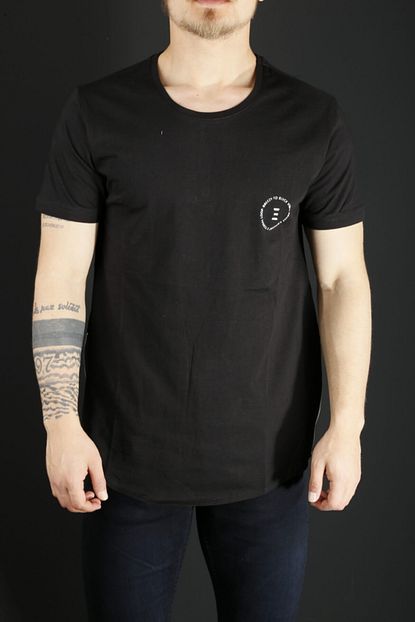 Breezy Erkek Siyah Arkasi Future Baskili T Shirt Trendyol