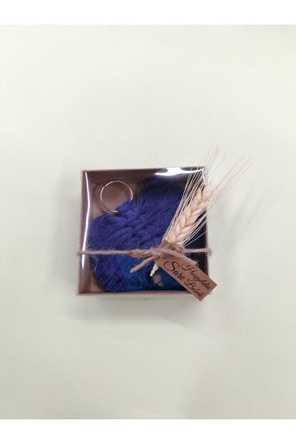 Nevin Butun Saks Mavisi Soz Nisan Kina Makrome Yaprak Anahtarlik 25 Adet Trendyol